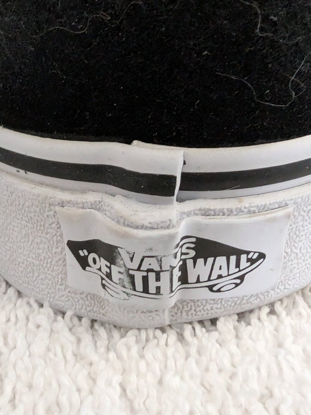 Vans Black & White Mules with Sherpa Lining | Size 10 - Picture 5 of 5